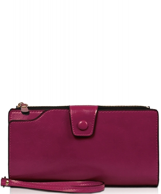 New Fashion Multi Compartment Wallet WA1514 FUSHIA
